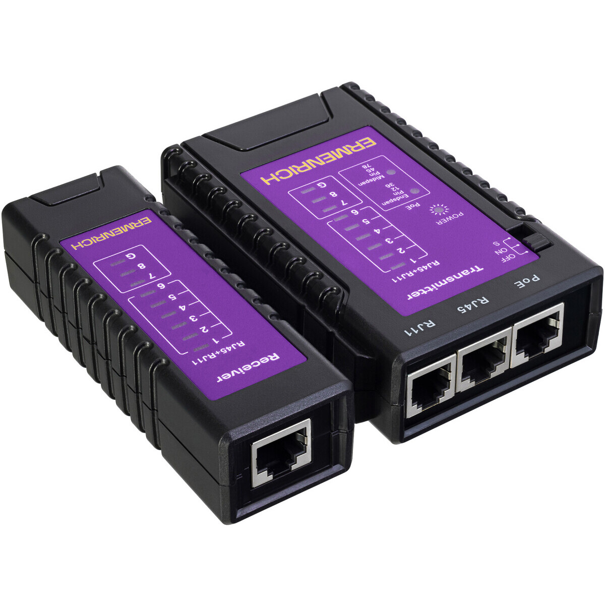 Кабельный тестер ERMENRICH NetGeeks NP10 Violet - 85300 - фото 4