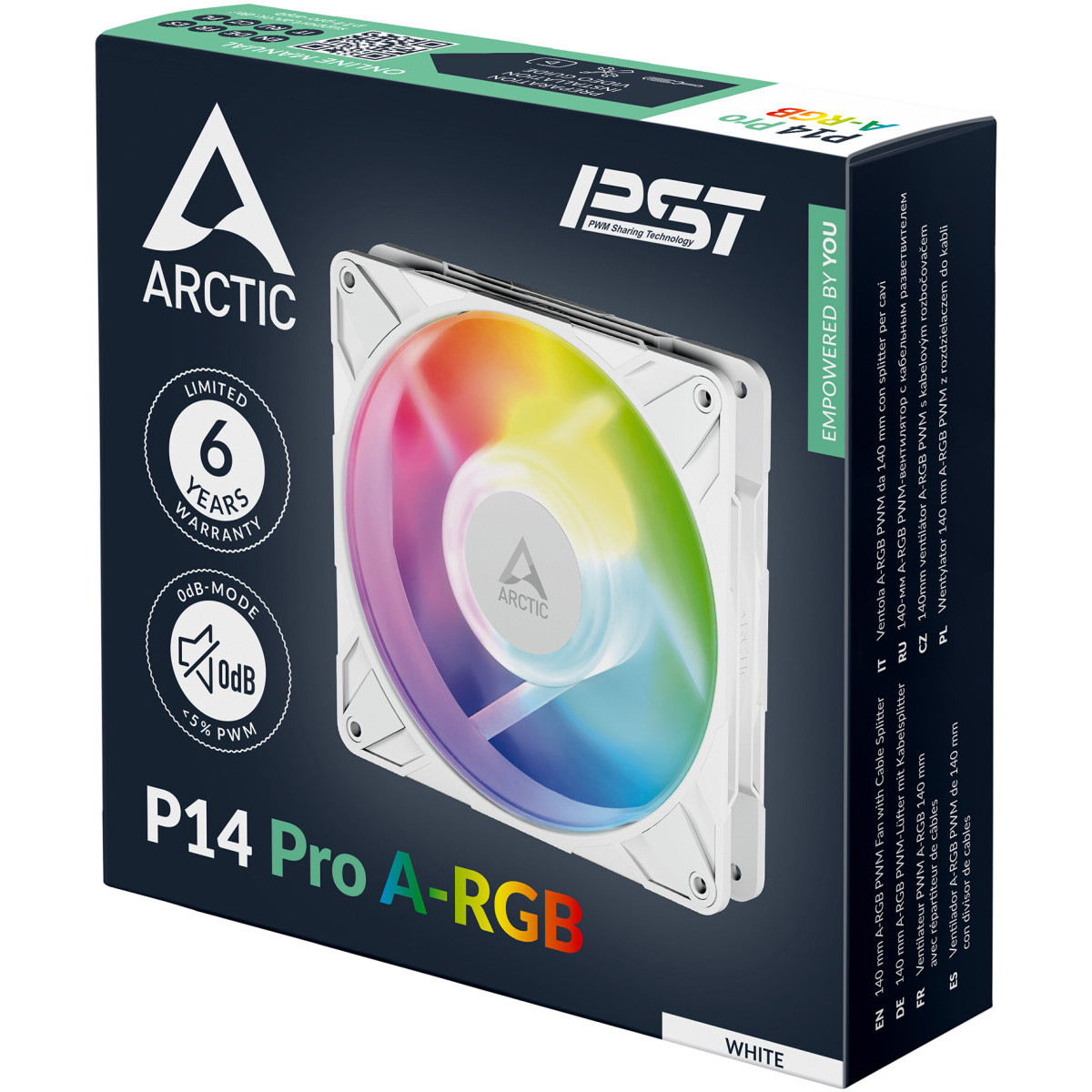 Вентилятор для корпуса Arctic P14 Pro A-RGB White - ACFAN00318A - фото 8