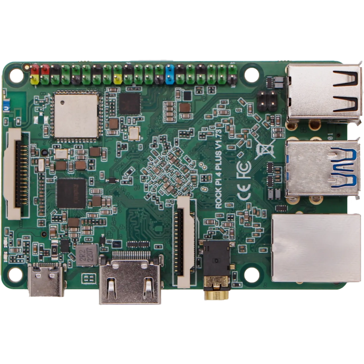 Одноплатный компьютер Radxa ROCK Pi 4B+ 4/32GB - RPBoard_4B_Plus