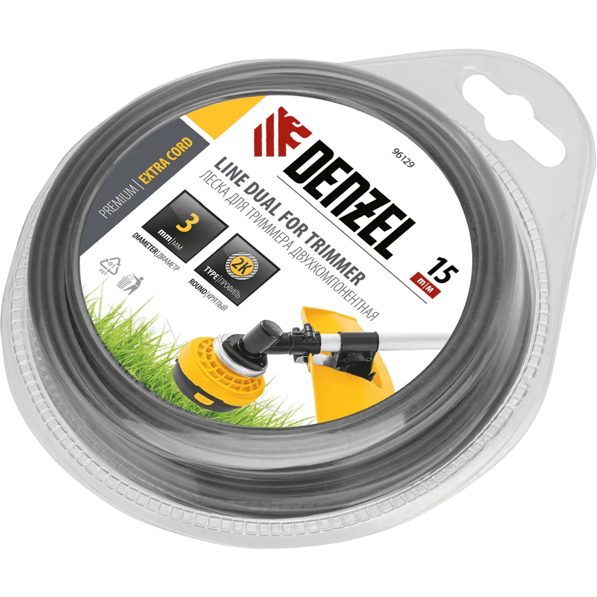 Леска для триммера Denzel 96129 - фото 2