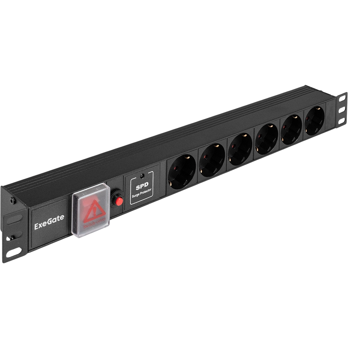Блок розеток ExeGate PDU-19H605 Al-6S-C14-SW-O-SPD1