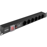 Блок розеток ExeGate PDU-19H605 Al-6S-C14-SW-O-SPD1 (EX299606RUS)