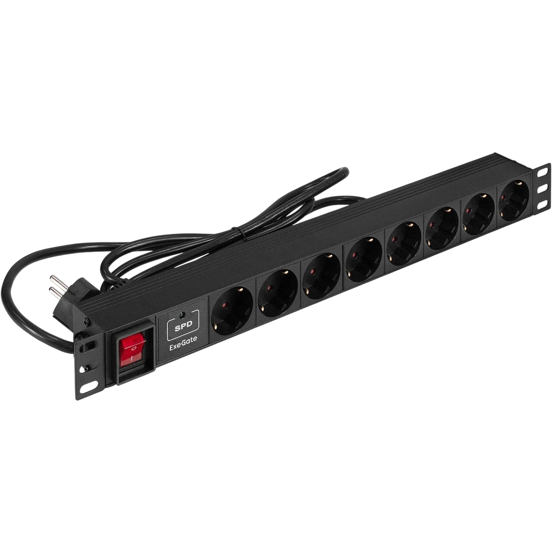 Блок розеток ExeGate PDU-19H802 Al-8S-EU1.8CU-SW-SPD1 - EX299604RUS - фото 2
