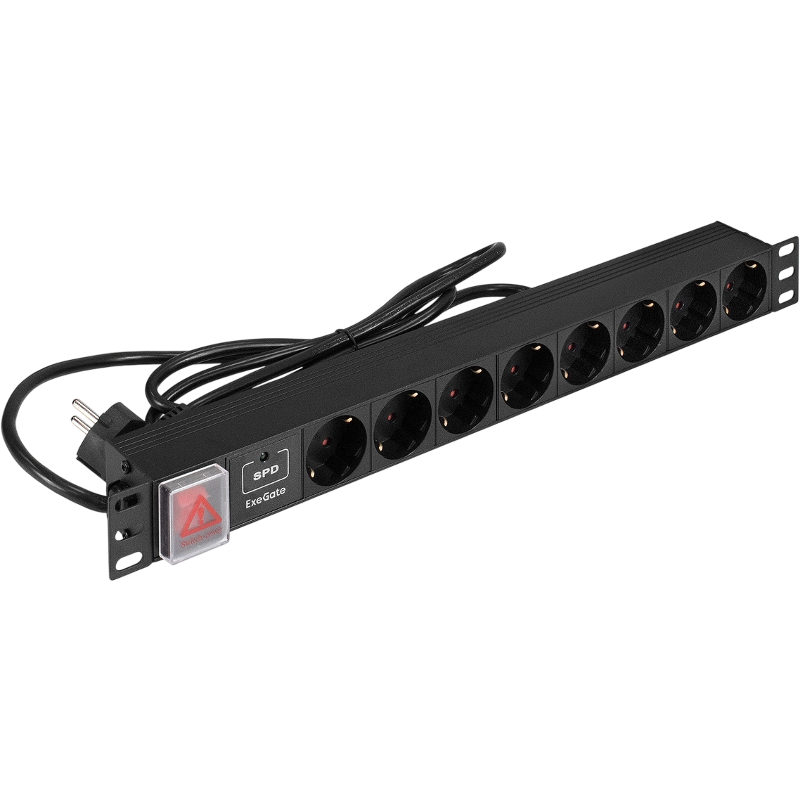 Блок розеток ExeGate PDU-19H805 Al-8S-EU3CU-SW-SPD1