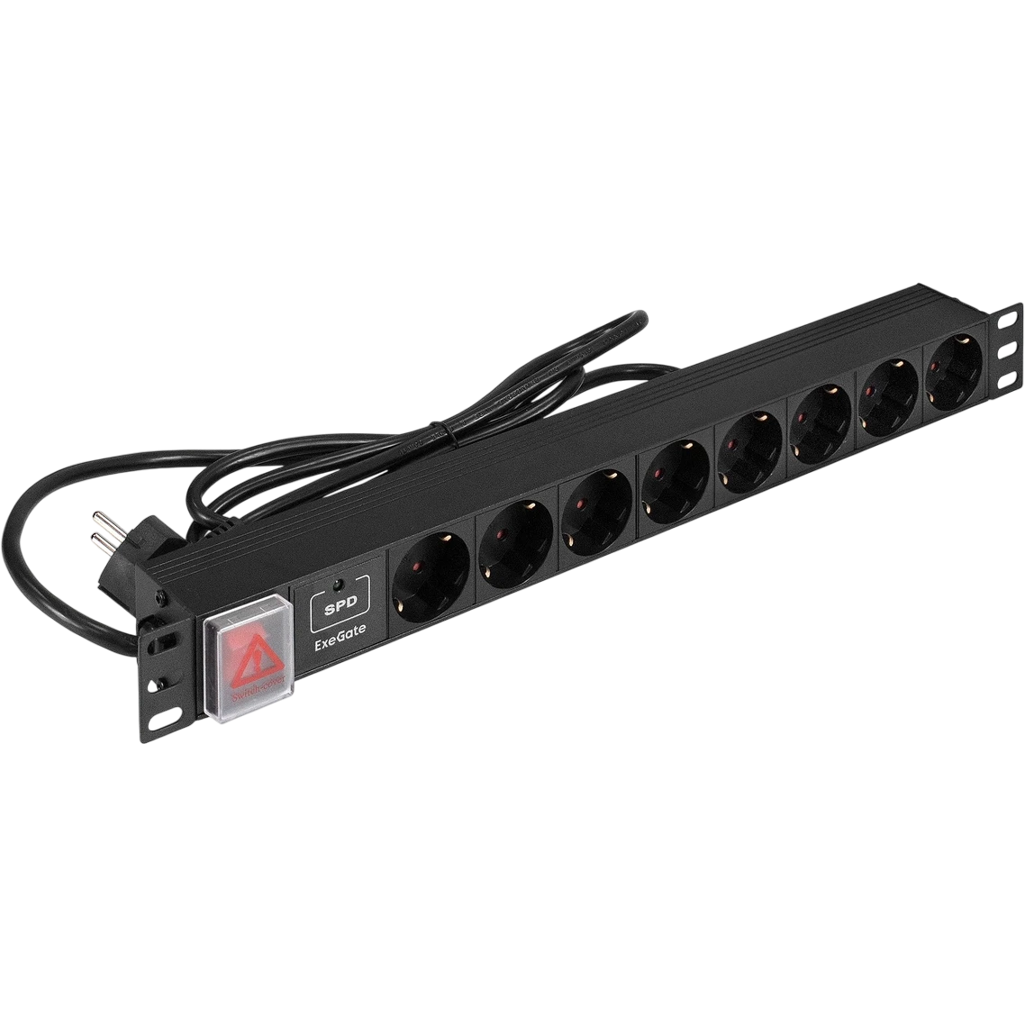 Блок розеток ExeGate PDU-19H805 Al-8S-EU3CU-SW-SPD1 - EX299603RUS
