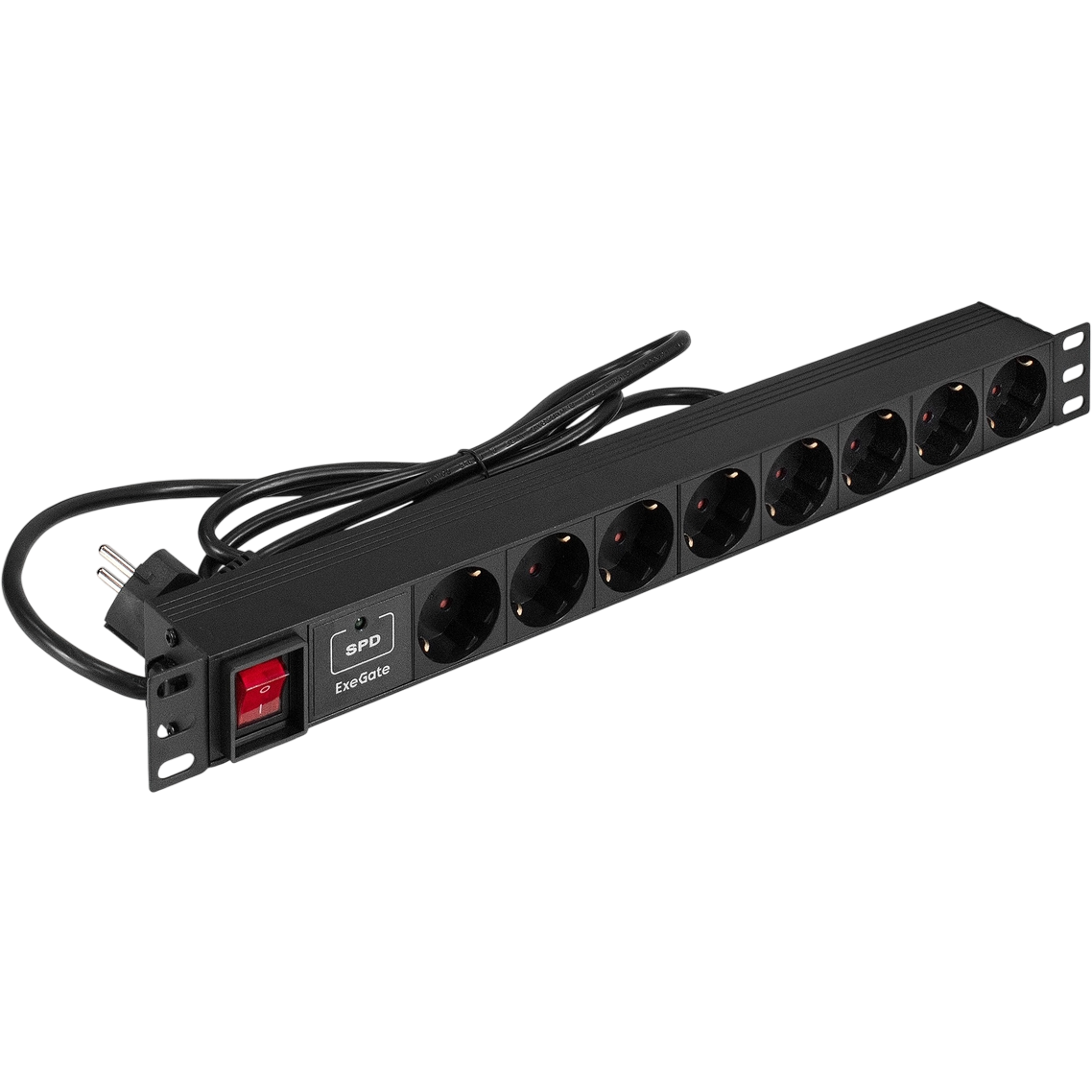 Блок розеток ExeGate PDU-19H805 Al-8S-EU3CU-SW-SPD1 - EX299603RUS - фото 2