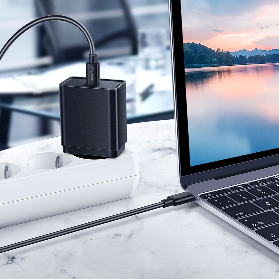 Кабель USB Type-C - USB Type-C, 1м, SmartBuy iK-3112-S73b - фото 3