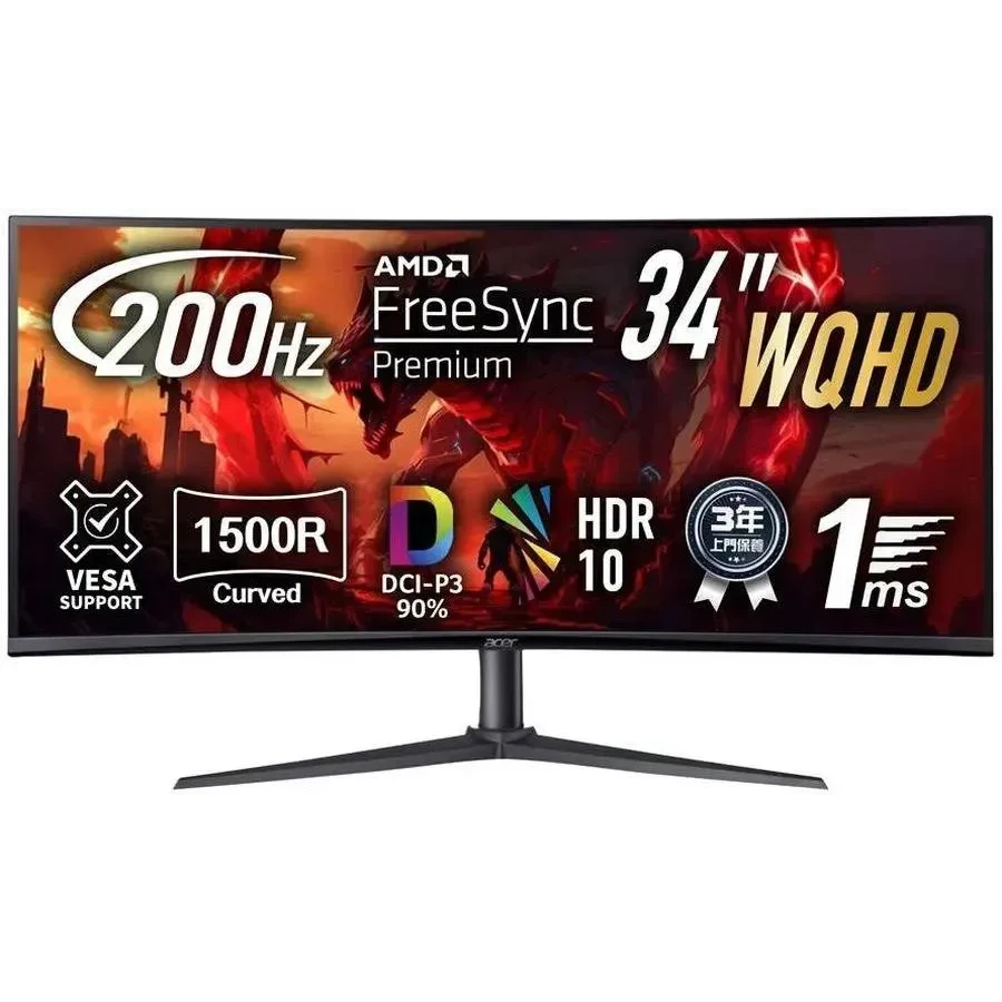 Монитор Acer 34" XZ340CURX2bmiipphx Nitro - UM.CX0CD.201