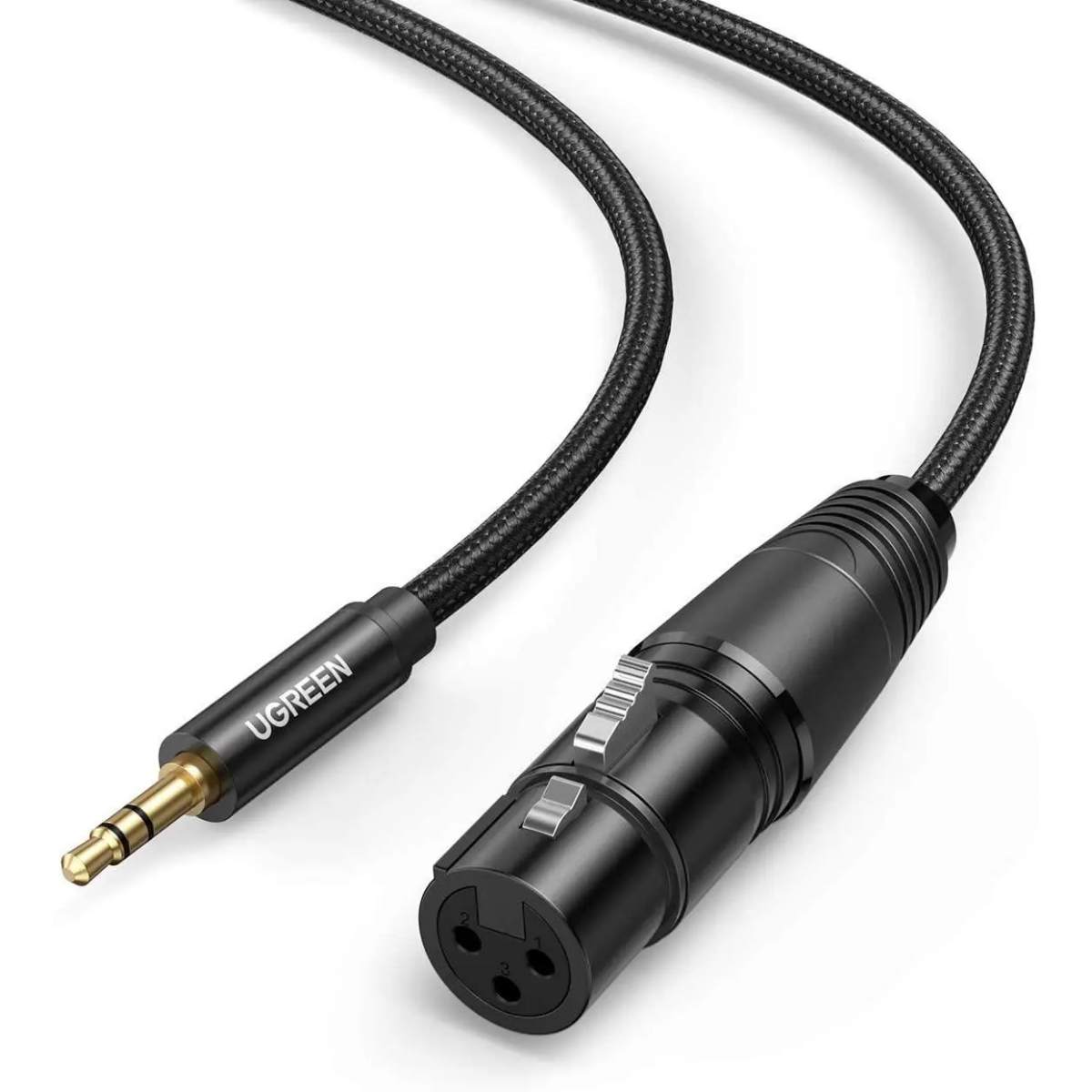 Кабель 3.5 Jack (M) - XLR (F), 1м, UGREEN AV182