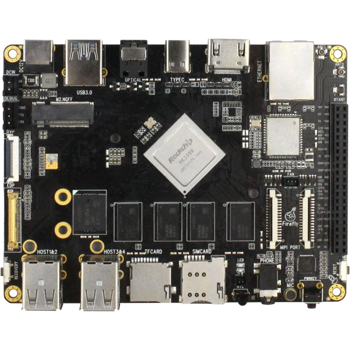 Одноплатный компьютер FireFly RK3399 4/16GB