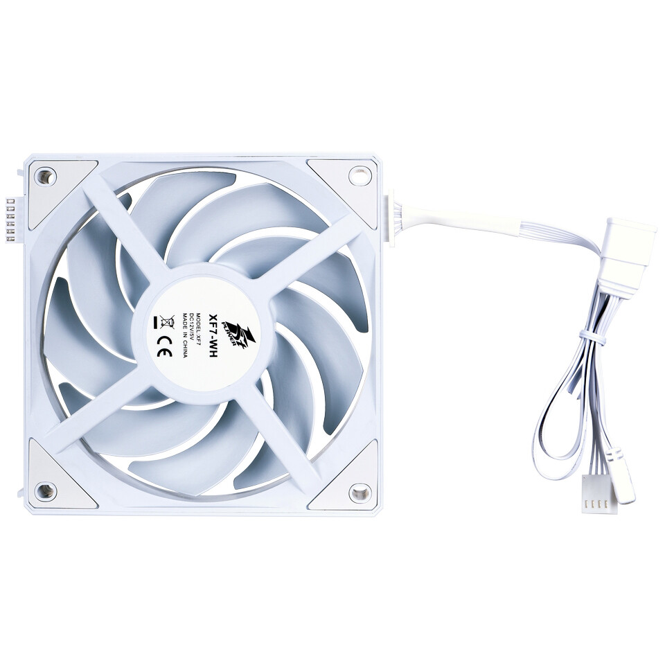 Вентилятор для корпуса 1STPLAYER XF7 ARGB White - XF7-WH-1IN1 - фото 7