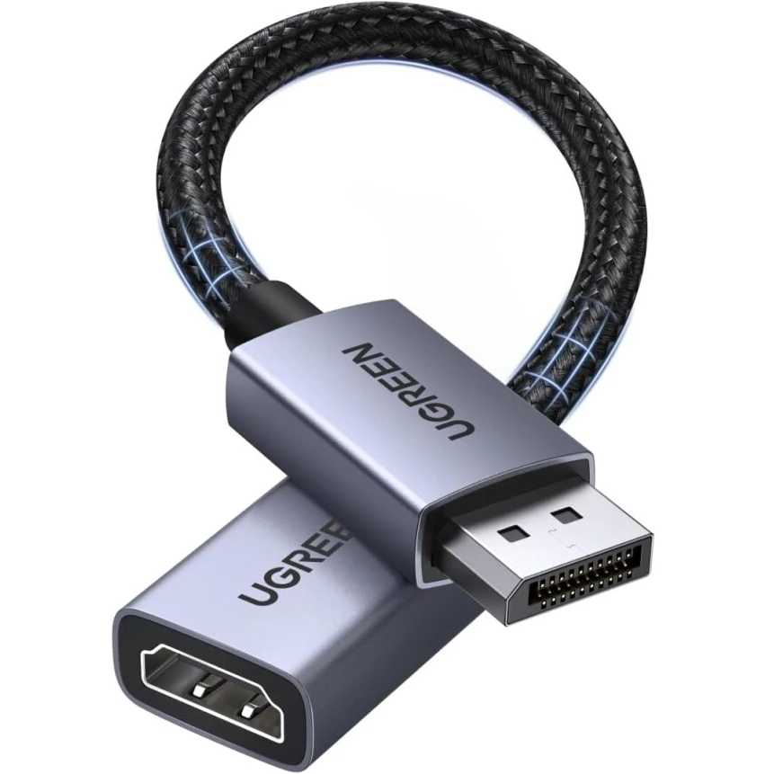 Кабель DisplayPort (M) - HDMI (F), 0.2м UGREEN DP133 - 65982S
