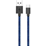 Кабель USB - USB Type-C, 2м, PERO DC-04 Blue/Black