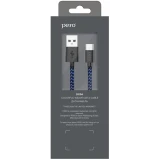 Кабель USB - USB Type-C, 2м, PERO DC-04 Blue/Black