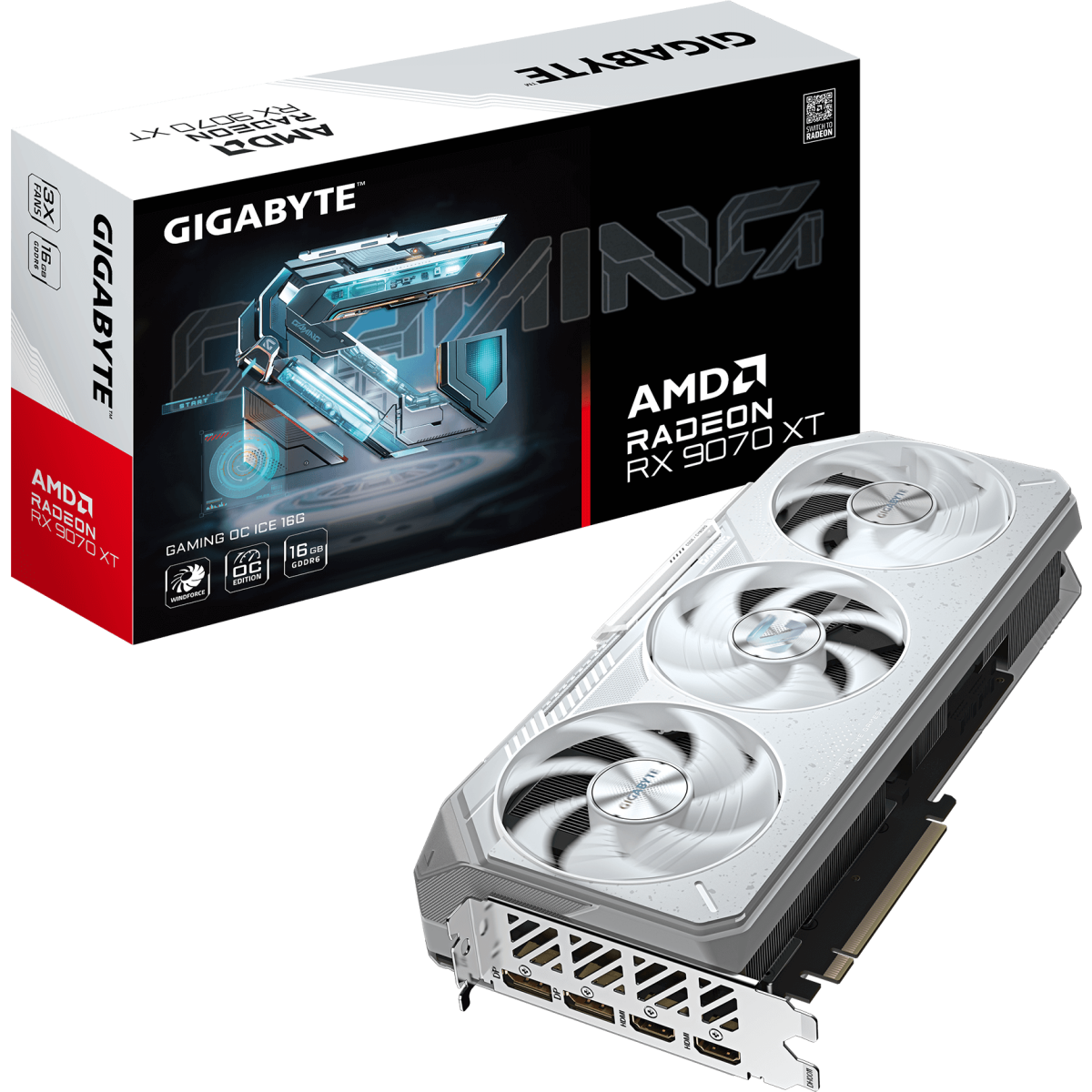Видеокарта AMD Radeon RX 9070 XT Gigabyte GAMING OC ICE 16Gb (GV-R907XGAMINGOCICE-16GD) - фото 10