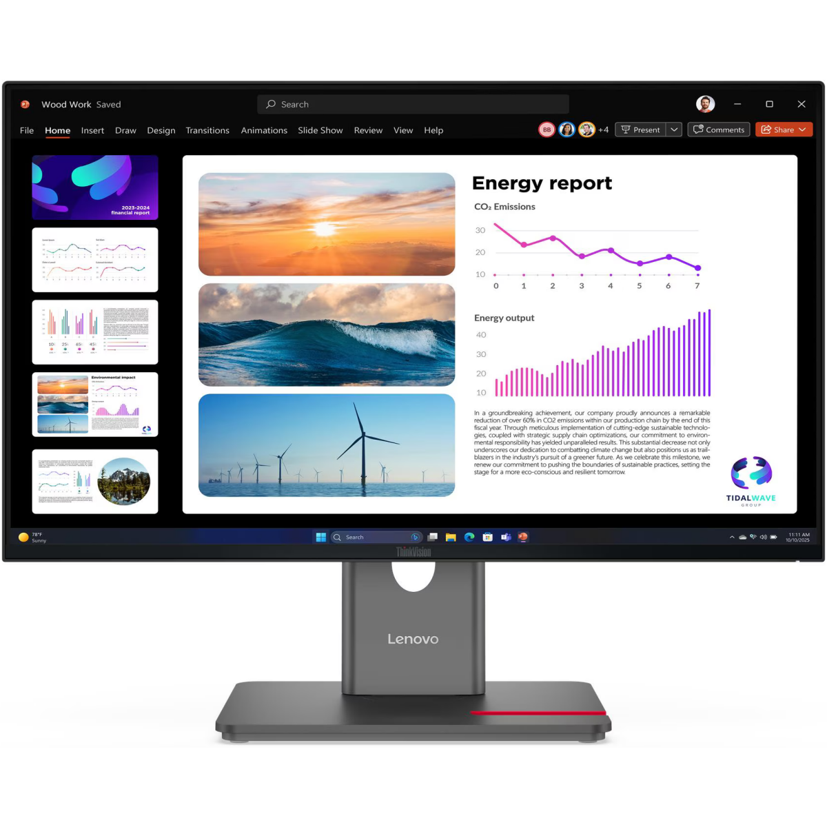 Монитор Lenovo 24" ThinkVision P24Q-40 (64B2GAT1UK)