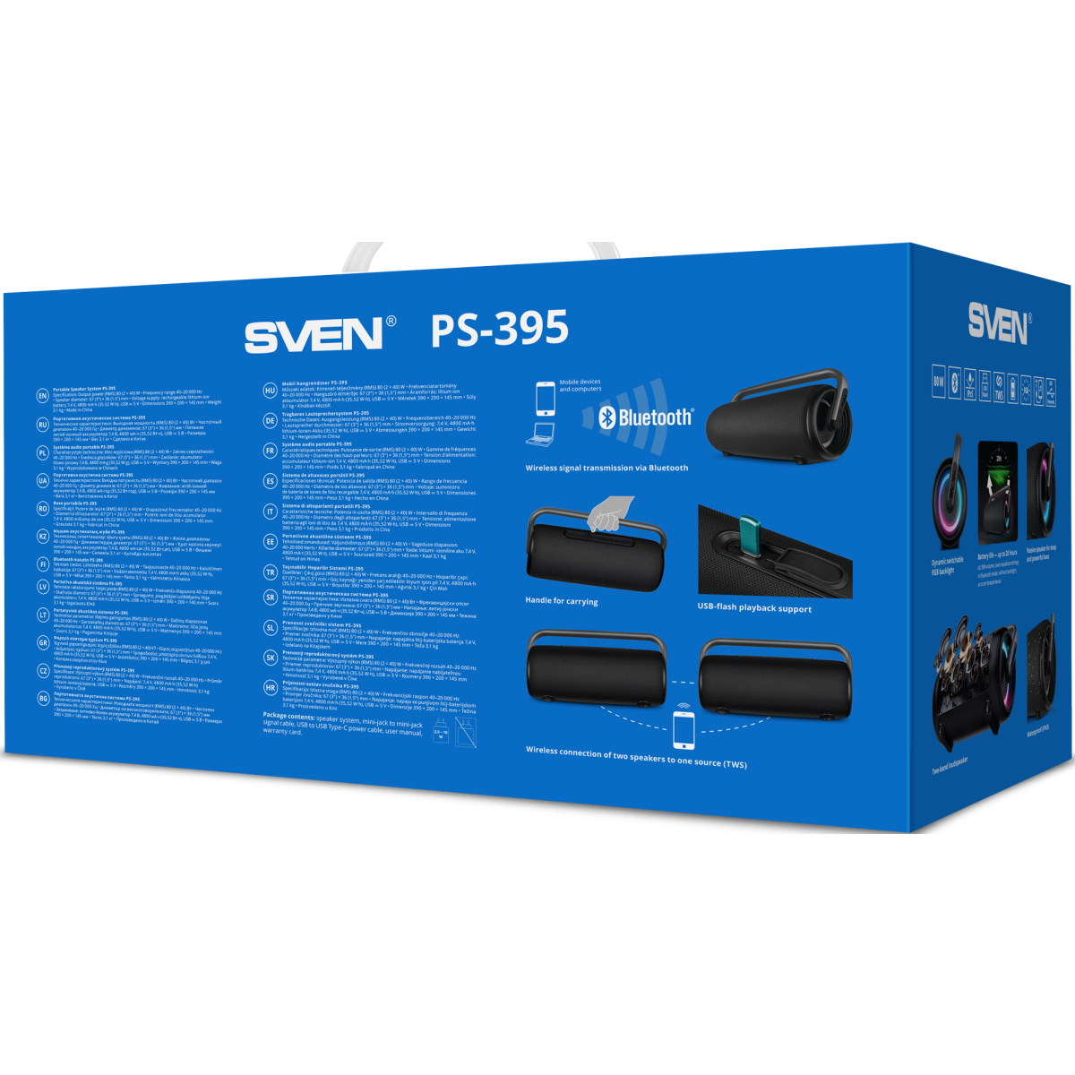 Портативная акустика Sven PS-395 Black - SV-022815 - фото 9