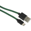 Кабель USB A (M) - microUSB B (M), 1м, PERO DC04 Green/Black - PRDC-04MU1MGB