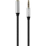 Кабель удлинительный 3.5 Jack (M) - 3.5 Jack (F), 1м, PERO MC03 (PRMC-031MB)