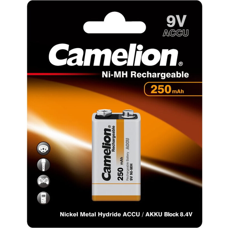 Аккумулятор Camelion NH-9V250BP1 (9V, 250mAh, 1 шт.) - 5014
