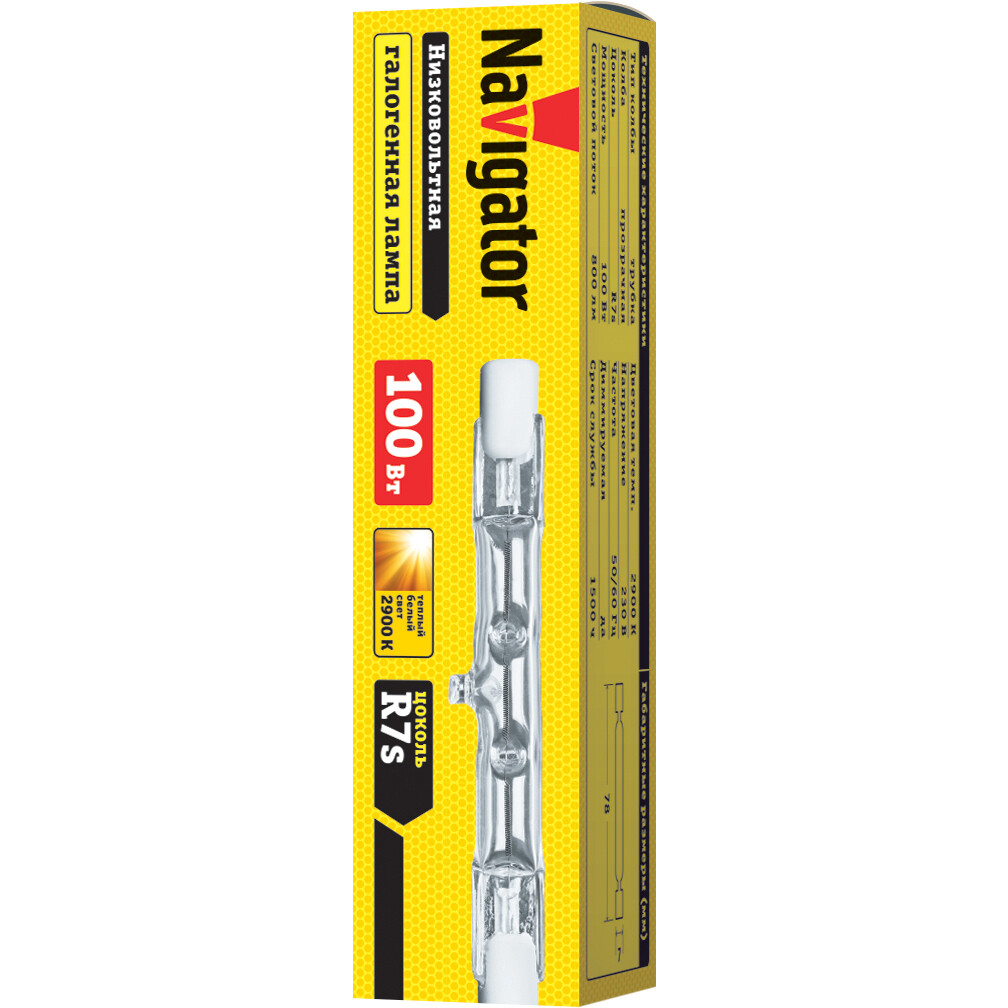 Галогенная лампочка Navigator 94217 (100 Вт, R7s) - фото 2