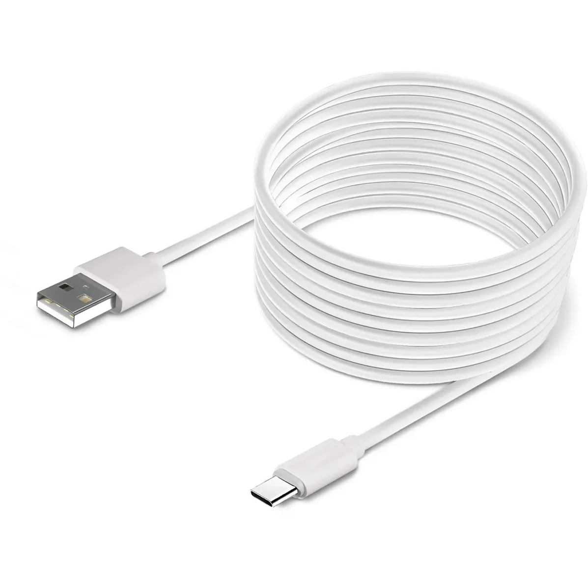 Кабель USB - USB Type-C, 3м, BoraSCO 50132 White - фото 2