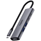 Док-станция Rapoo XD51 5-in-1 USB-C Adapter Grey (XD51-SGRY)