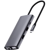 Док-станция Rapoo XD101 10-in-1 USB-C Adapter Grey (XD101-SGRY)