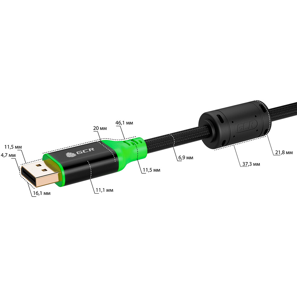 Кабель DisplayPort - DisplayPort, 2м, Greenconnect GCR-56284 - фото 3