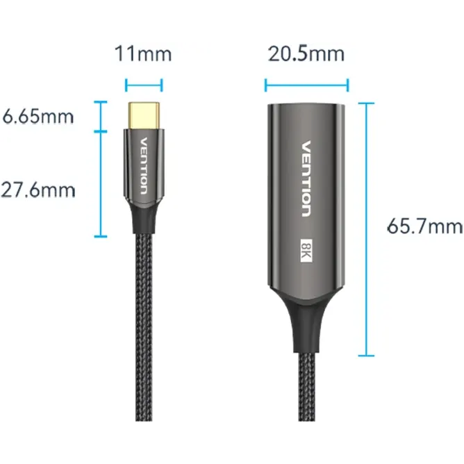 Переходник USB Type-C - DisplayPort, Vention CRGBC - фото 3