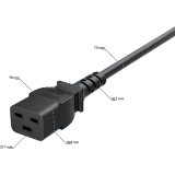 Кабель питания Schuko - C19, 2м, Greenconnect GCR-56583