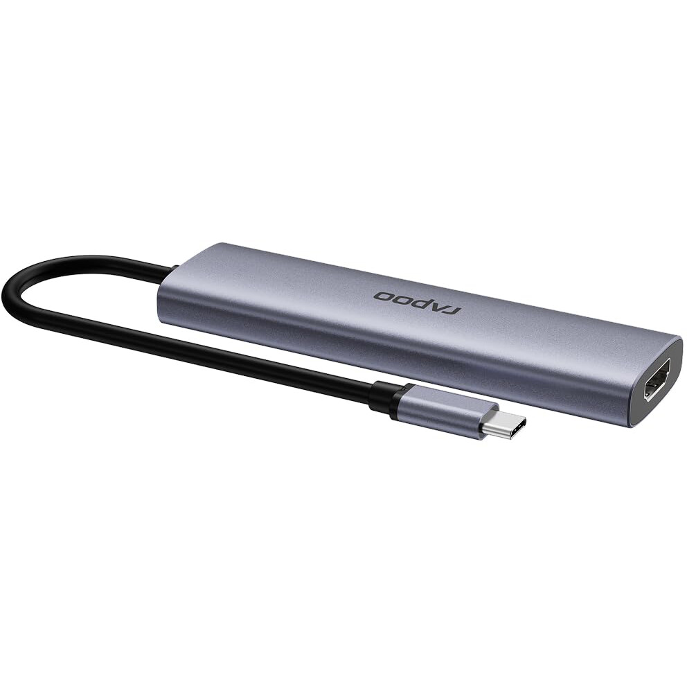 Док-станция Rapoo XD61 6-in-1 USB-C Adapter Grey - XD61-SGRY - фото 4