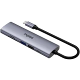 Док-станция Rapoo XD61 6-in-1 USB-C Adapter Grey (XD61-SGRY)