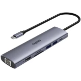 Док-станция Rapoo XD71 7-in-1 USB-C Adapter Grey (ч)