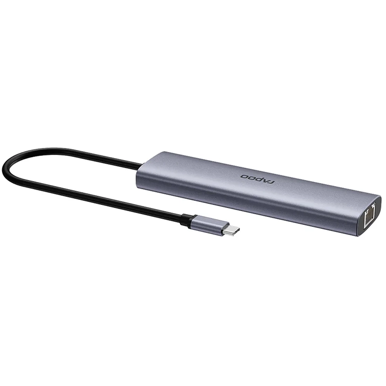 Док-станция Rapoo XD71 7-in-1 USB-C Adapter Grey - ч - фото 4