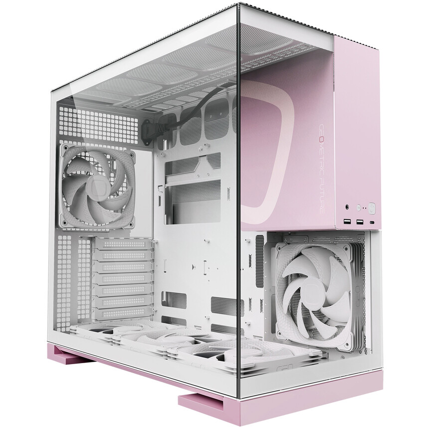 Корпус Geometric Future Model 5 ARGB White/Pink - 1AM5WKPK01100 - фото 2