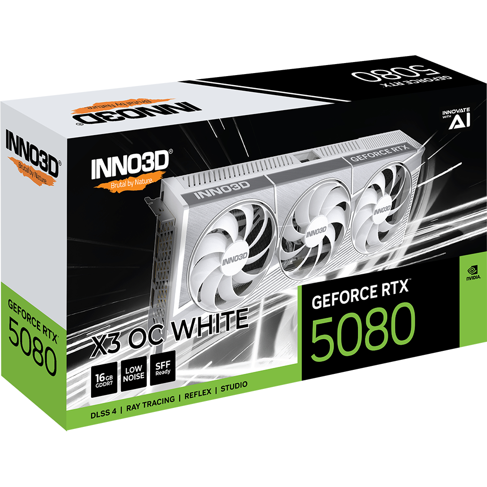 Видеокарта NVIDIA GeForce RTX 5080 INNO3D X3 OC WHITE 16Gb (N50803-16D7X-17605211) - фото 5