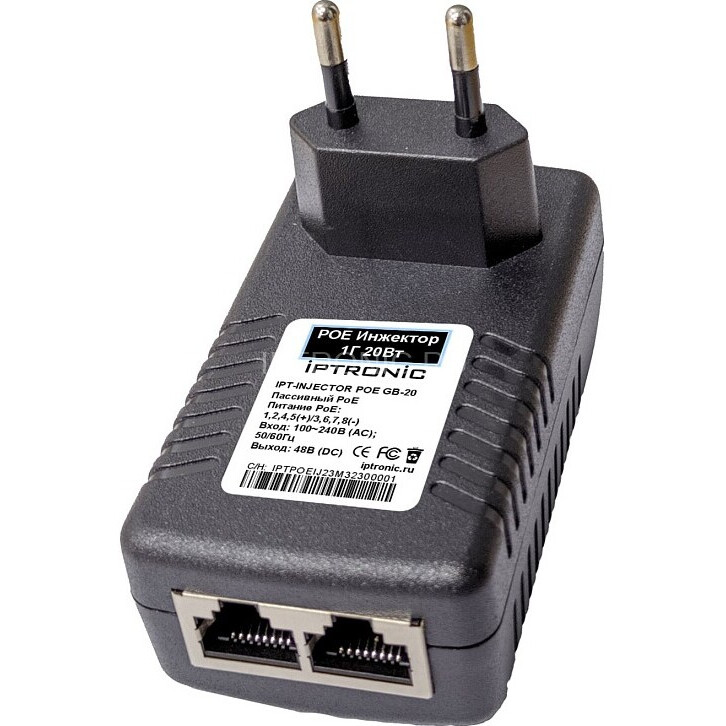 PoE инжектор IPTRONIC IPT-INJECTOR POE GB-20