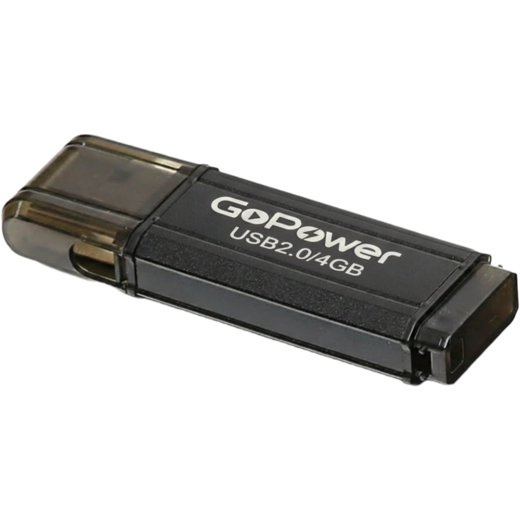 USB Flash накопитель 4Gb GoPower HIT Black - 00-00035945