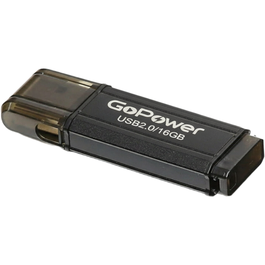 USB Flash накопитель 16Gb GoPower HIT Black - 00-00035946