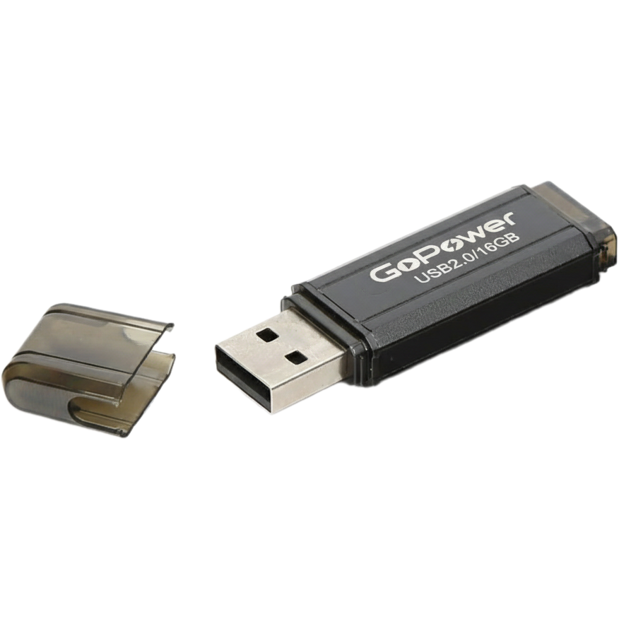 USB Flash накопитель 16Gb GoPower HIT Black - 00-00035946 - фото 2