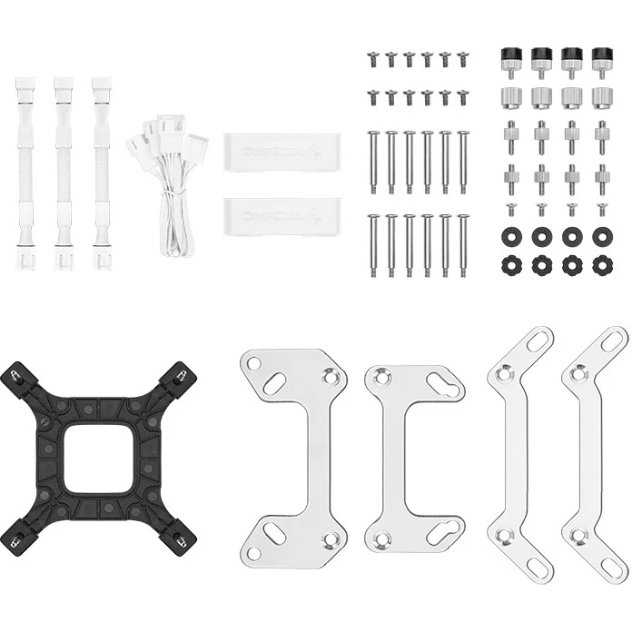..... Система жидкостного охлаждения DeepCool LT720 White (0431) Б/У без упаковки,треск вентиляторов - R-LT720-WHAMNF-G-1 - фото 5