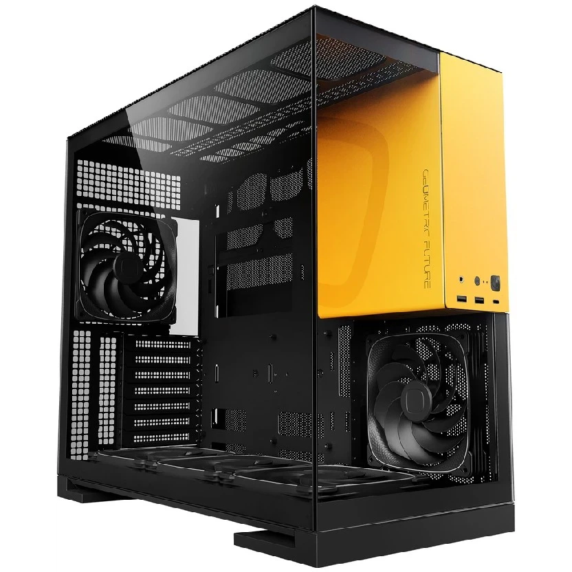 ..... Корпус Geometric Future Model 5 ARGB Black/Yellow Б/У сломан коннектор к МП USB 3.0 - 1AM5WKBY01100 - фото 2