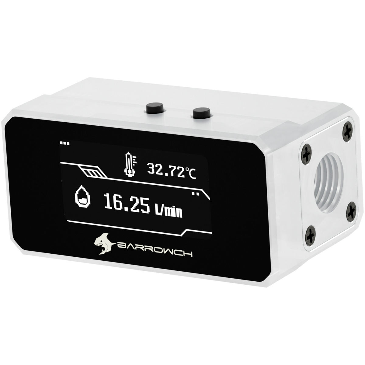 Датчик температуры и потока для СЖО Barrow FBFT08 White (CH1040)