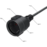 Кабель питания Schuko - Schuko, 15м, Greenconnect GCR-56425