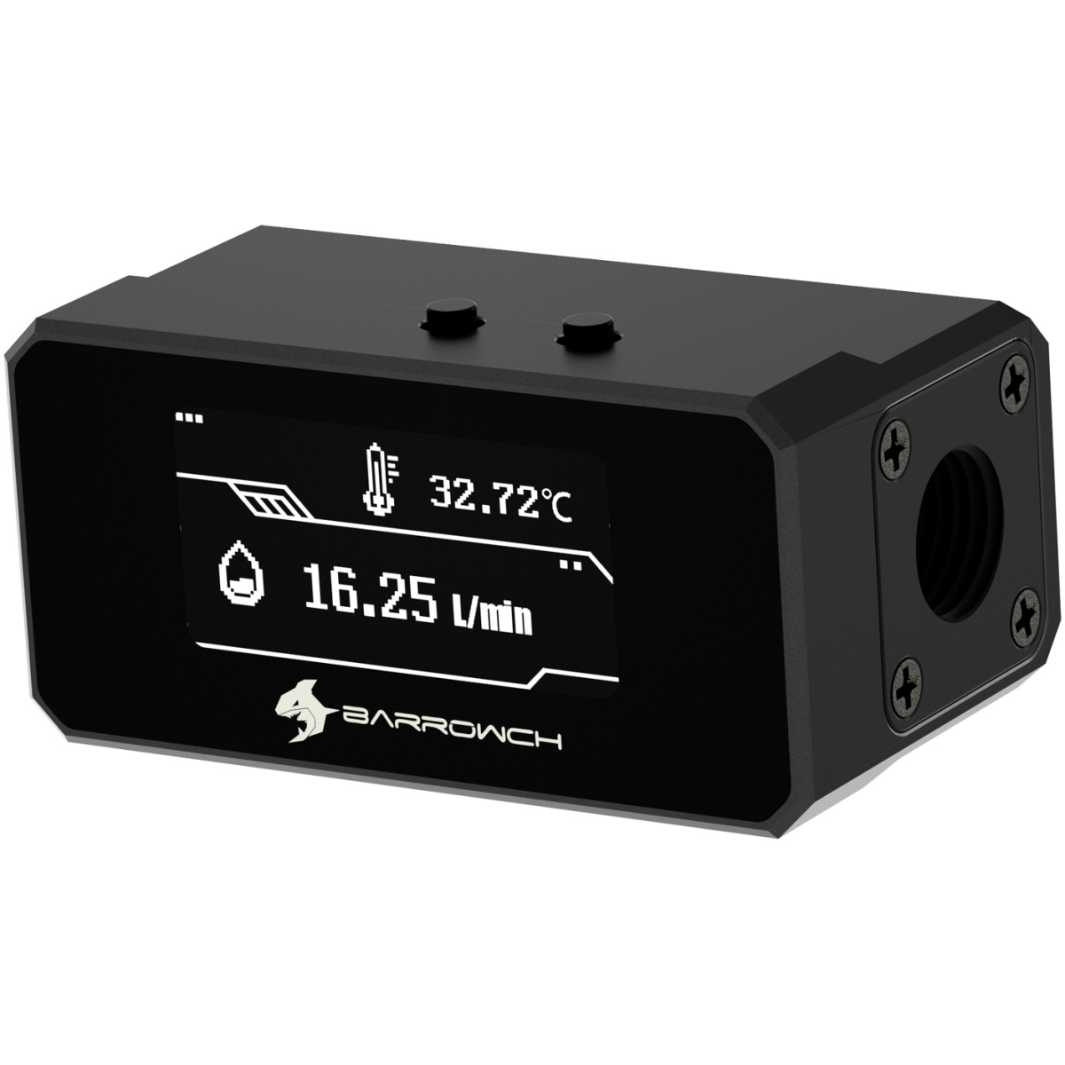 Датчик температуры и потока для СЖО Barrow FBFT08 Black (CH1039)