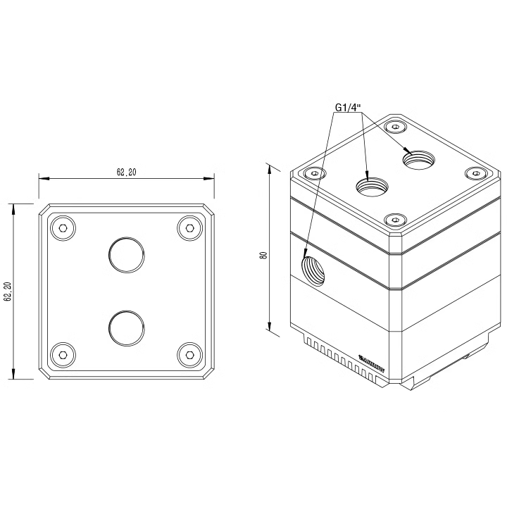 Резервуар с помпой для СЖО Barrow SPB17-TM Black (BA2791) - фото 2