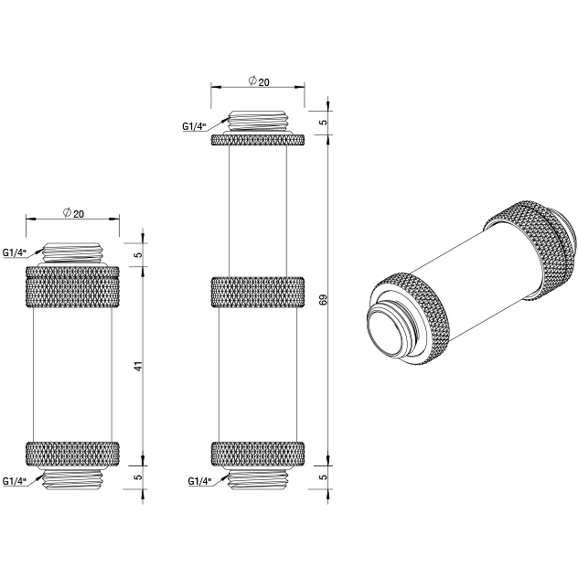 Прямой фитинг Barrow TSSXK-B01 White (BA1778) - фото 2