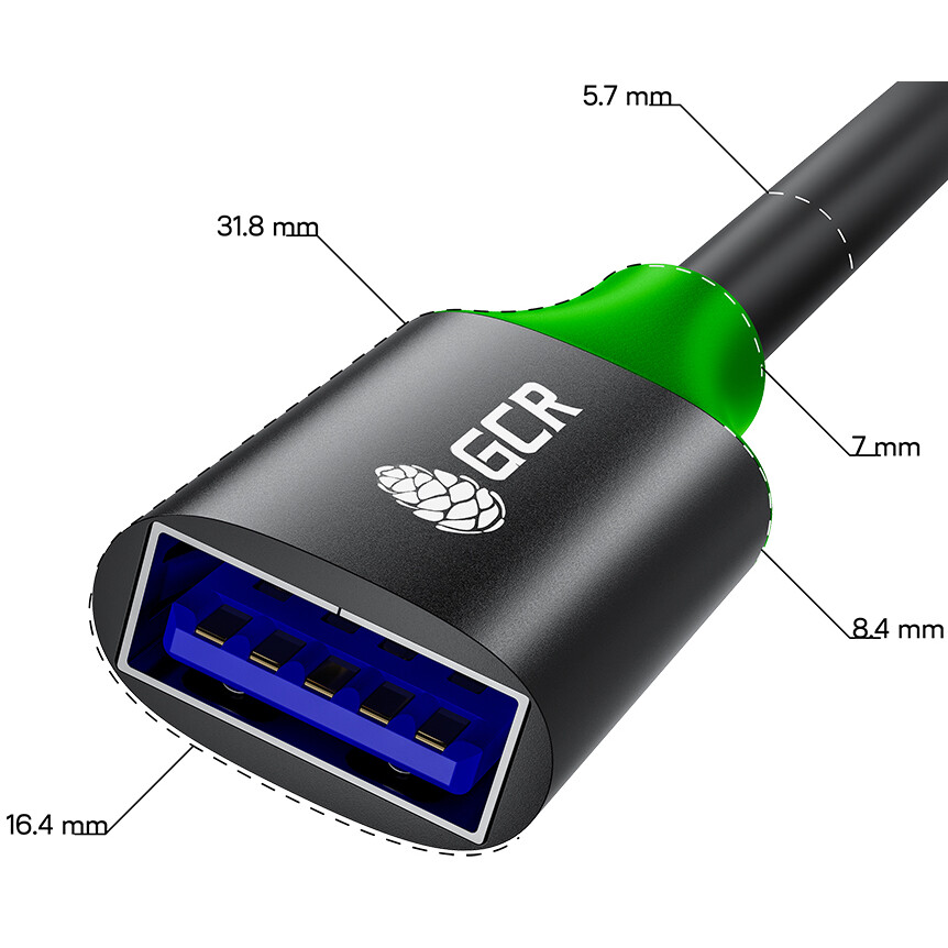 Кабель удлинительный USB A (M) - USB A (F), 1м, Greenconnect GCR-55279 - фото 4