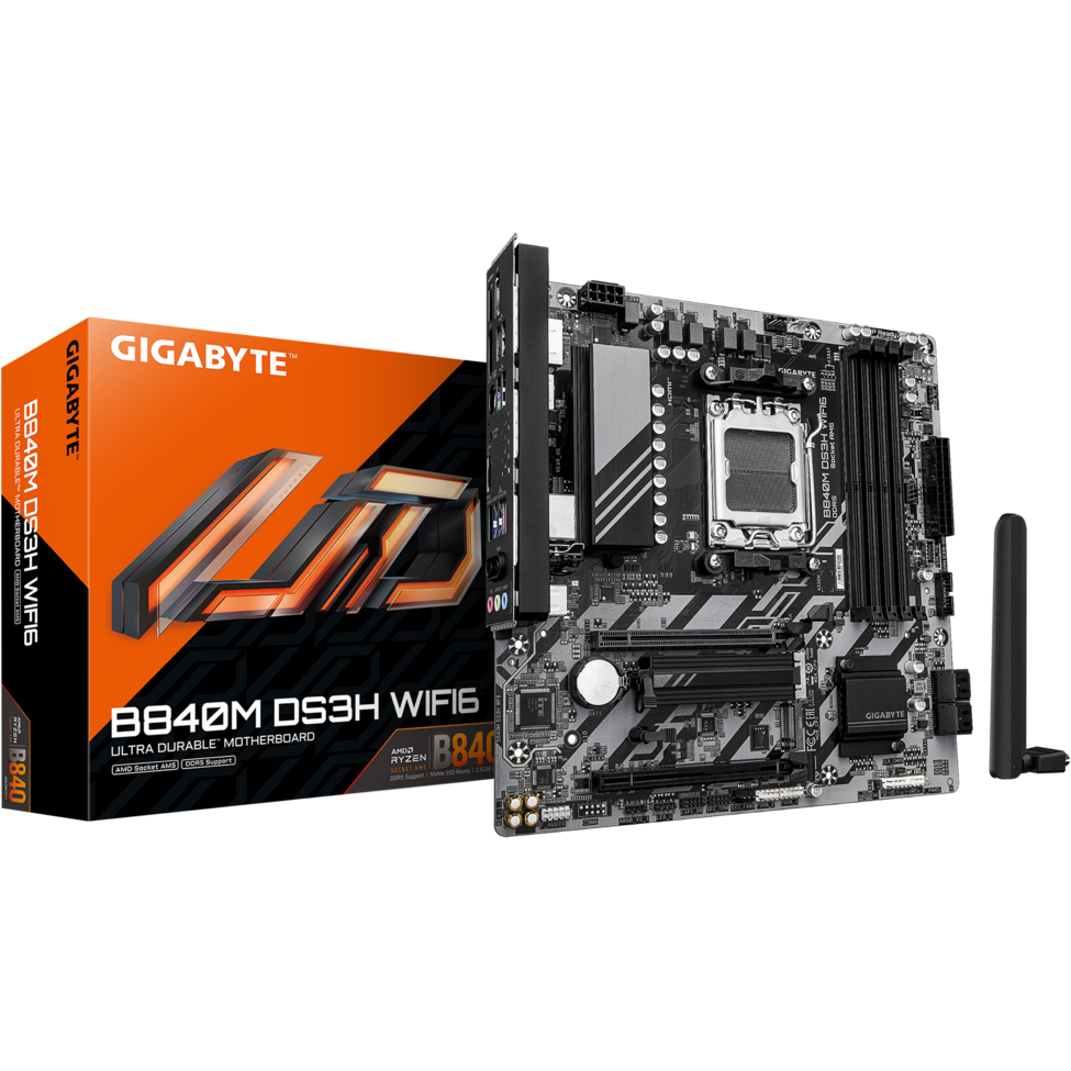 Материнская плата Gigabyte B840M DS3H WIFI6 (rev. 1.2) - B840M DS3H WF6 (rev. 1.2) - фото 4